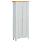 NNEVL Media Storage Cabinet 50x22x122 cm Solid Oak Wood