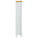 NNEVL Media Storage Cabinet 50x22x122 cm Solid Oak Wood