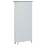NNEVL Media Storage Cabinet 50x22x122 cm Solid Oak Wood