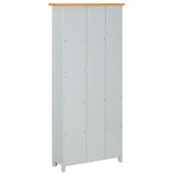 NNEVL 5-Tier Bookcase 60x22.5x140 cm Solid Oak Wood