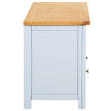 NNEVL TV Cabinet 90x35x48 cm Solid Oak Wood