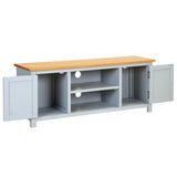 NNEVL TV Cabinet 120x35x48 cm Solid Oak Wood