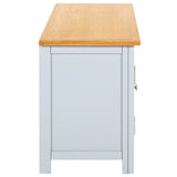 NNEVL TV Cabinet 120x35x48 cm Solid Oak Wood