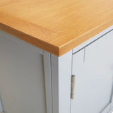 NNEVL TV Cabinet 120x35x48 cm Solid Oak Wood