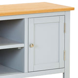 NNEVL TV Cabinet 120x35x48 cm Solid Oak Wood