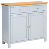 NNEVL Sideboard 90x33.5x83 cm Solid Oak Wood