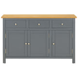 NNEVL Sideboard 110x33.5x70 cm Solid Oak Wood
