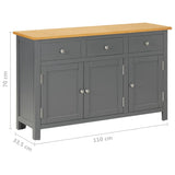 NNEVL Sideboard 110x33.5x70 cm Solid Oak Wood