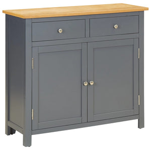 NNEVL Sideboard 90x33.5x83 cm Solid Oak Wood