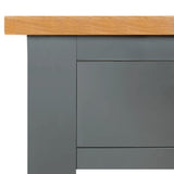 NNEVL Console Table 83x30x73 cm Solid Oak Wood