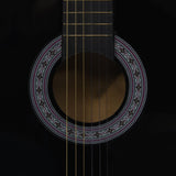NNEVL 8 Piece Classical Guitar Beginner Set Black 3/4 36"