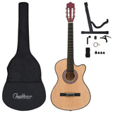 NNEVL 12 Piece Western Acoustic Cutaway Guitar Set with 6 Strings 38"