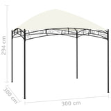 NNEVL Garden Gazebo 3x3 m Cream 180 g/m²