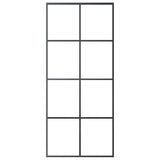 NNEVL Sliding Door Aluminium and ESG Glass 90x205 cm Black
