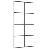 NNEVL Sliding Door Aluminium and ESG Glass 102.5x205 cm Black