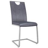 NNEVL Dining Chairs 6 pcs Suede Grey Faux Leather