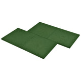 NNEVL Fall Protection Tiles 12 pcs Rubber 50x50x3 cm Green