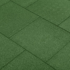 NNEVL Fall Protection Tiles 12 pcs Rubber 50x50x3 cm Green