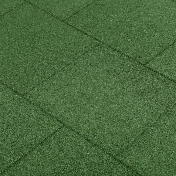 NNEVL Fall Protection Tiles 24 pcs Rubber 50x50x3 cm Green