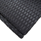 NNEVL 7 Piece Outdoor Bar Set with Cushions Poly Rattan Black