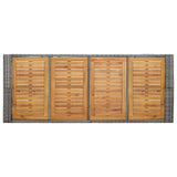 NNEVL 9 Piece Outdoor Bar Set Poly Rattan and Acacia Wood Grey