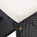 NNEVL 9 Piece Outdoor Bar Set Poly Rattan Black