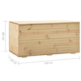 NNEVL Storage Box 120x63x60 cm Solid Wood Pine