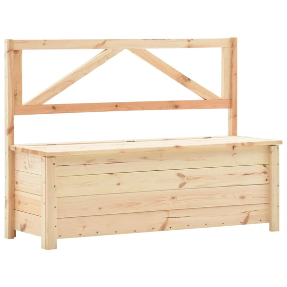 NNEVL Storage Bench 120 cm Solid Pine Wood