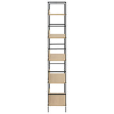 NNEVL 5-Layer Book Shelf Oak 60x27.6x158.5 cm Engineered Wood