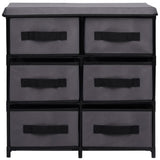 NNEVL Storage Cabinet with 6 Drawers 55x29x55 cm Grey Steel