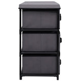 NNEVL Storage Cabinet with 6 Drawers 55x29x55 cm Grey Steel