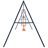 NNEVL Swing Set with Gymnastic Rings and 4 Seats Steel