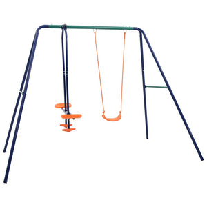 NNEVL Swing Set with 3 Seats Steel