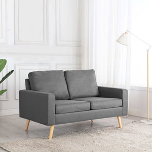 NNEVL 2-Seater Sofa Light Grey Fabric