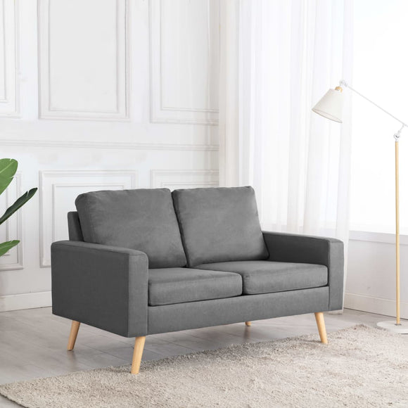 NNEVL 2-Seater Sofa Light Grey Fabric