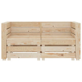 NNEVL Garden 2 Seater Pallet Sofa Wood