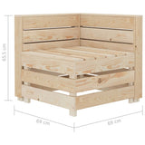 NNEVL Garden 2 Seater Pallet Sofa Wood