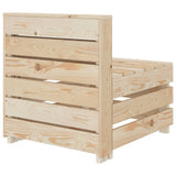 NNEVL Garden 4-Seater Pallet Sofa Wood