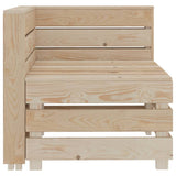 NNEVL 8 Piece Garden Lounge Set Pallets Wood