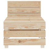 NNEVL 8 Piece Garden Lounge Set Pallets Wood