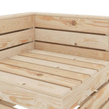 NNEVL 5 Piece Garden Lounge Set Pallets Wood
