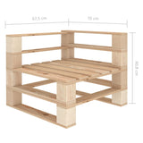NNEVL Garden Pallet Sofa 2-Seater Wood