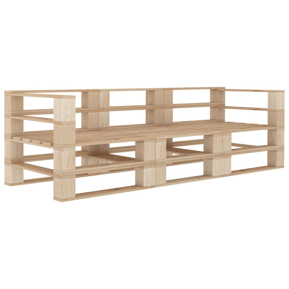 NNEVL Garden Pallet Sofa 3-Seater Wood