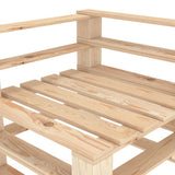 NNEVL 8 Piece Garden Lounge Set Pallets Wood