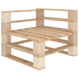 NNEVL 6 Piece Garden Lounge Set Pallets Wood