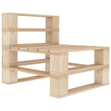 NNEVL 6 Piece Garden Lounge Set Pallets Wood