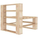 NNEVL 6 Piece Garden Lounge Set Pallets Wood