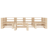 NNEVL 7 Piece Garden Lounge Set Pallets Wood