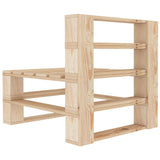 NNEVL 6 Piece Garden Lounge Set Pallets Wood