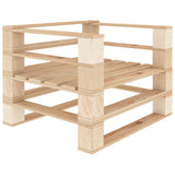 NNEVL 7 Piece Garden Lounge Set Pallets Wood